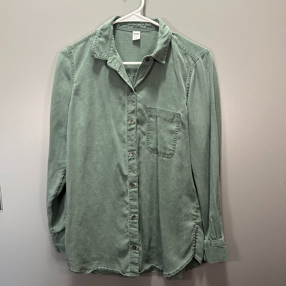 Green chambray shirt